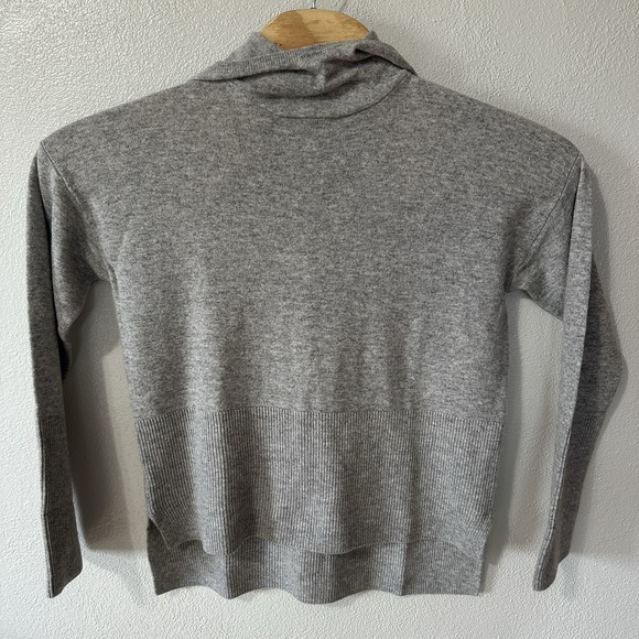 NAADAM Sweaters - NAADAM Wool Cashmere High Low High Neck Hoodie Heather‎ Gray Women's Size Small